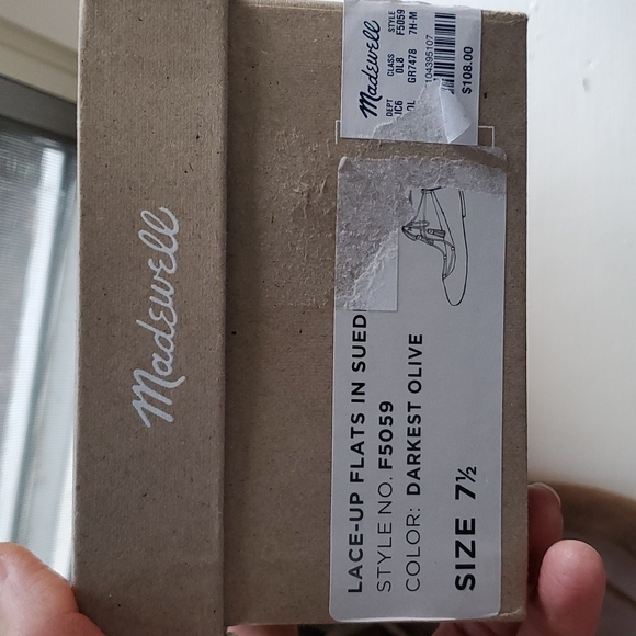 Madewell Ankle Lace Up Ballerina Flats Size 7.5 - Picture 4 of 4